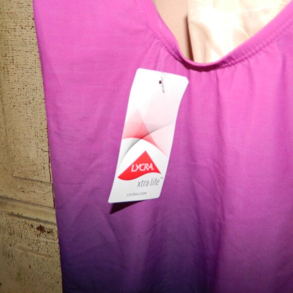 Lands' End Slendersuit Wrap Ombre Swimsuit Size 14DDD (Y-22) - Picture 5 of 6